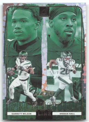 Garrett Wilson / Breece Hall 2024 Donruss Production Line New York Jets