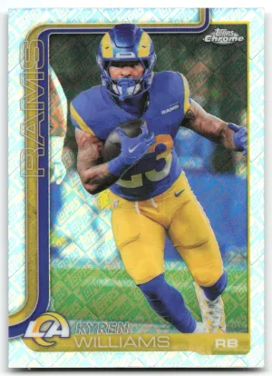 Kyren Williams 2025 Topps Chrome Topps Logo Refractor Los Angeles Rams