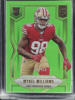 Mykel Williams Rookie 2025 Donruss Elite Aspirations Lime Green #/999