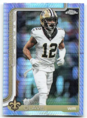 Chris Olave 2025 Topps Chrome Prism Refractor New Orleans Saints