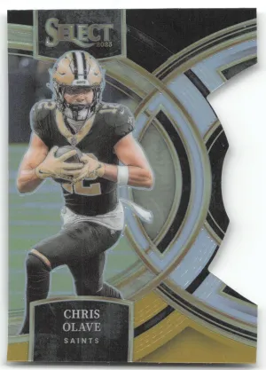 Chris Olave 2023 Panini Select Black and Gold Prizms Die Cuts New Orleans Saints