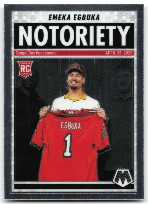 Emeka Egbuka RC 2025 Panini Mosaic Notoriety Buccaneers