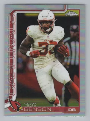 Trey Benson 2025 Topps Chrome Refractor Arizona Cardinals