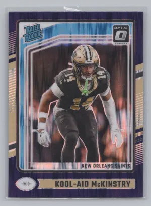 Kool-Aid McKinstry Rookie 2024 Donruss Optic Purple Shock New Orleans Saints