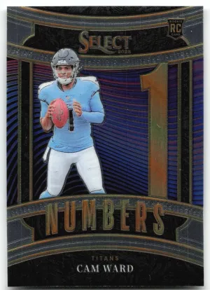 Cam Ward Rookie 2025 Panini Select Select Numbers Tennessee Titans