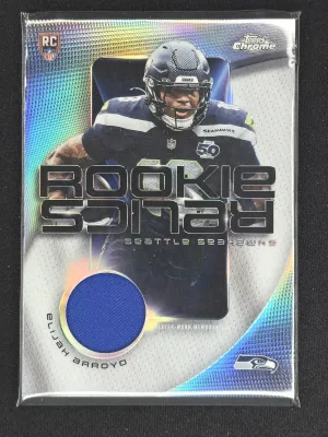 Elijah Arroyo 2025 Topps Chrome Rookie Relics Seattle Seahawks