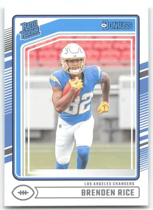 Brenden Rice Rookie 2024 Donruss Los Angeles Chargers