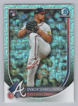 Spencer Schwellenbach RC 2025 Bowman Chrome Mojo Refractor Braves