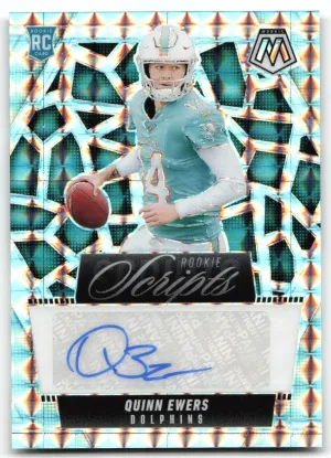 Quinn Ewers 2025 Panini Mosaic Rookie Scripts Dolphins