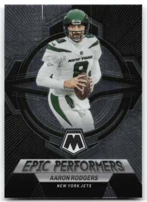 Aaron Rodgers 2023 Panini Mosaic Epic Performers New York Jets