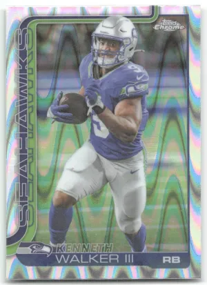 Kenneth Walker III 2025 Topps Chrome Ray Wave Refractor Seahawks