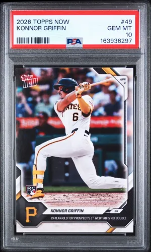 Konnor Griffin RC 2026 Topps Now #49 PSA 10 Pirates