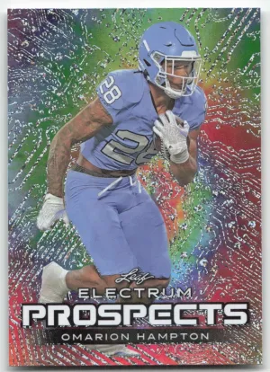 Omarion Hampton 2024 Leaf Electrum - Silver Board Tie Dye Skin & Etch #/25