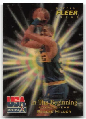 Reggie Miller 1996 Fleer USA In The Beginning Rookie Year Team USA