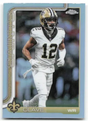 Chris Olave 2025 Topps Chrome Refractor New Orleans Saints