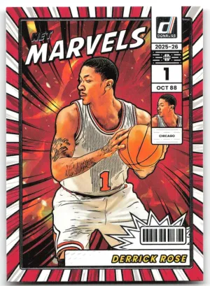 Derrick Rose 2025-26 Donruss Net Marvels Fever
