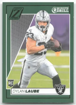 Dylan Laube Rookie 2024 Panini Zenith Two Minute Drill Las Vegas Raiders
