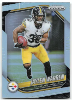 Jaylen Warren 2025 Panini Prizm Silver Pittsburgh Steelers