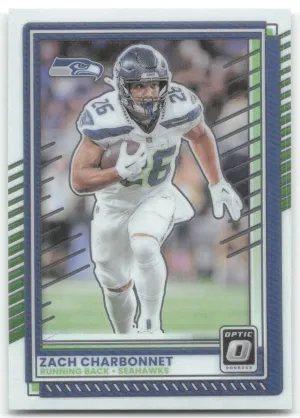 Zach Charbonnet 2025 Donruss Optic Seattle Seahawks