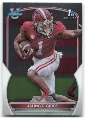 Jahmyr Gibbs 2022 Bowman University Chrome Crimson Tide