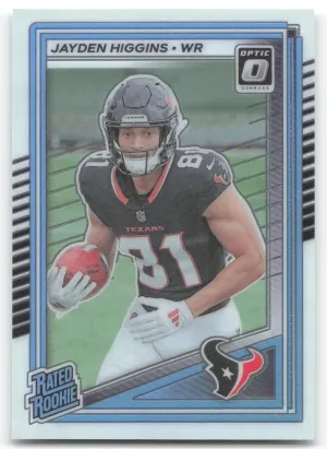Jayden Higgins Rookie 2025 Donruss Optic Houston Texans