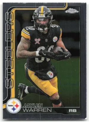 Jaylen Warren 2025 Topps Chrome Pittsburgh Steelers