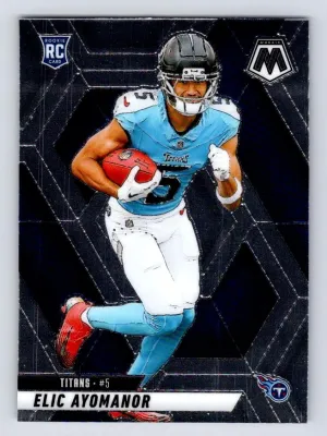 Elic Ayomanor RC 2025 Panini Mosaic Tennessee Titans
