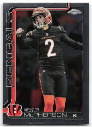 Evan McPherson 2025 Topps Chrome Cincinnati Bengals