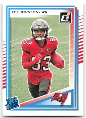 Tez Johnson Rookie 2025 Donruss Tampa Bay Buccaneers