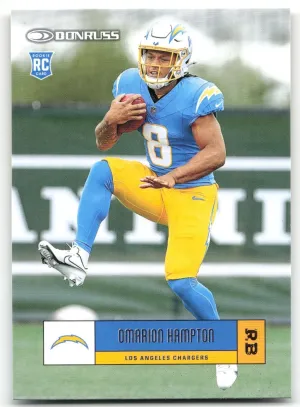 Omarion Hampton Rookie 2025 Donruss Retro 2005 Los Angeles Chargers