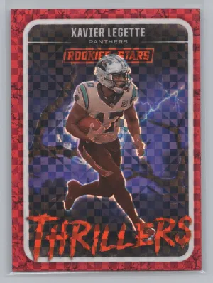 Xavier Legette 2025 Panini Rookies & Stars Thrillers Red Plaid Carolina Panthers