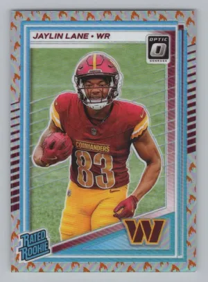 Jaylin Lane Rookie 2025 Donruss Optic Fire Emoji Washington Commanders