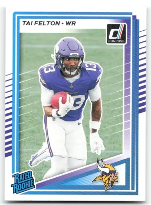 Tai Felton RC 2025 Donruss Minnesota Vikings