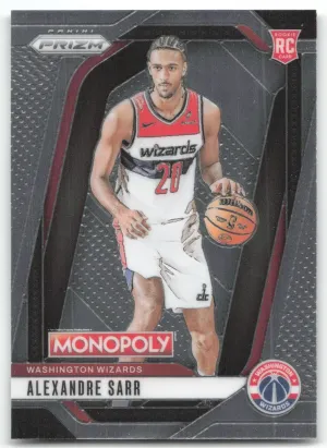 Alexandre Sarr RC 2024-25 Panini Prizm Monopoly Wizards