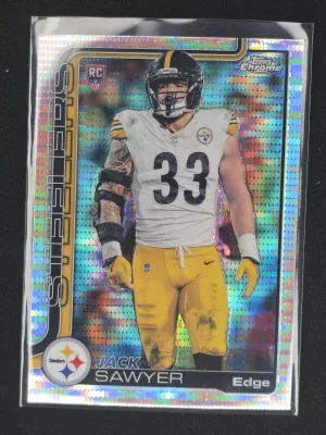 Jack Sawyer Rookie 2025 Topps Chrome Pulsar Refractor Pittsburgh Steelers