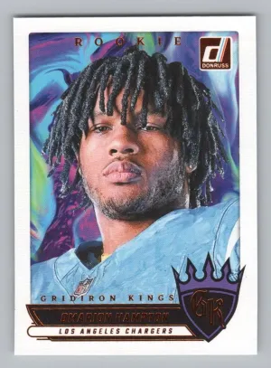 Omarion Hampton 2025 Donruss Rookie Gridiron Kings Chargers