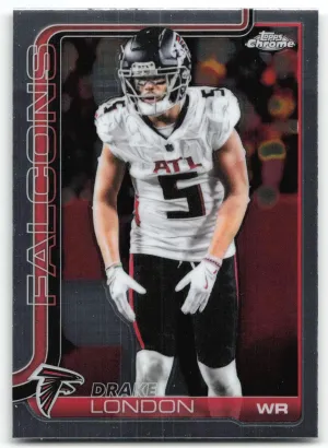 Drake London 2025 Topps Chrome Atlanta Falcons