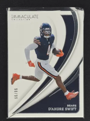 D'Andre Swift 2024 Panini Immaculate Collection #/99 Chicago Bears