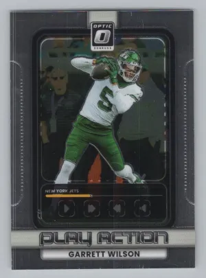 Garrett Wilson 2025 Donruss Optic Play Action Jets