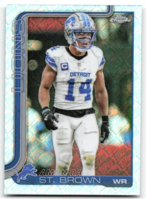 Amon-Ra St. Brown 2025 Topps Chrome Topps Logo Refractor Detroit Lions