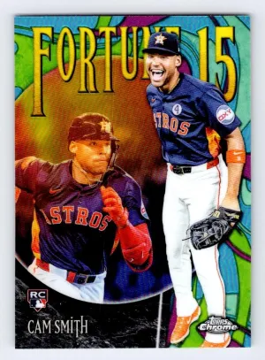 Cam Smith 2025 Topps Chrome Update Fortune 15 Houston Astros