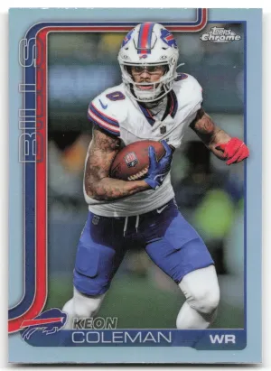 Keon Coleman 2025 Topps Chrome Refractor Buffalo Bills