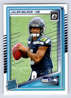 Jalen Milroe RC 2025 Donruss Optic Seattle Seahawks