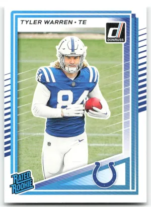 Tyler Warren Rookie 2025 Donruss Indianapolis Colts