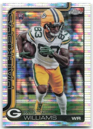 Savion Williams Rookie 2025 Topps Chrome Pulsar Refractor Green Bay Packers