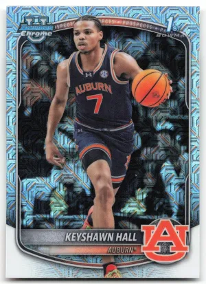 Keyshawn Hall 2025-26 Bowman Chrome Prospects Mojo Refractor Tigers