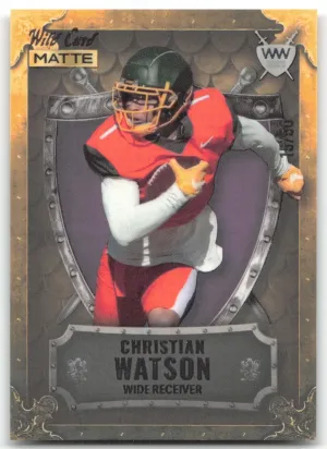 Christian Watson 2022 Wild Card Matte Weekend Warrior Cobalt/Black/Silver #/50
