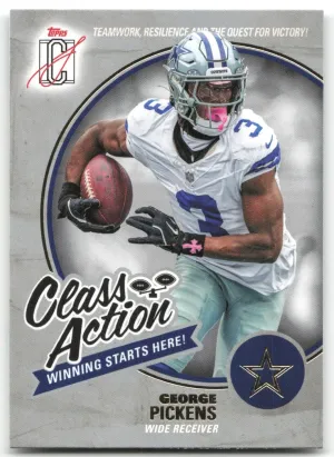 George Pickens 2025 Topps Signature Class Class Action Dallas Cowboys