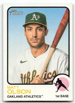 Matt Olson 2022 Topps Heritage Oakland Athletics