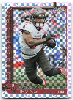 Bucky Irving 2025 Topps Chrome X-Fractor Tampa Bay Buccaneers